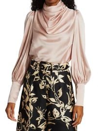 Silk Blend Cowlneck Blouse at Saks Fifth Avenue